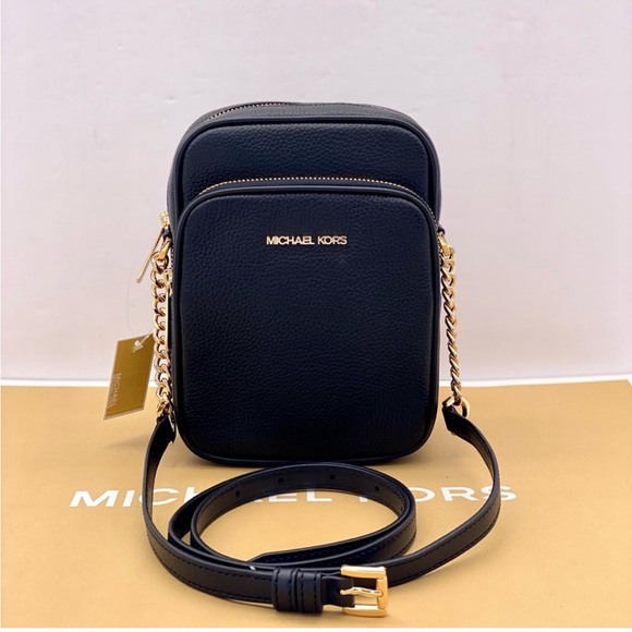 Michael Kors Jet Set Travel Medium Crossbody Bag Black - Picture 4 of 13